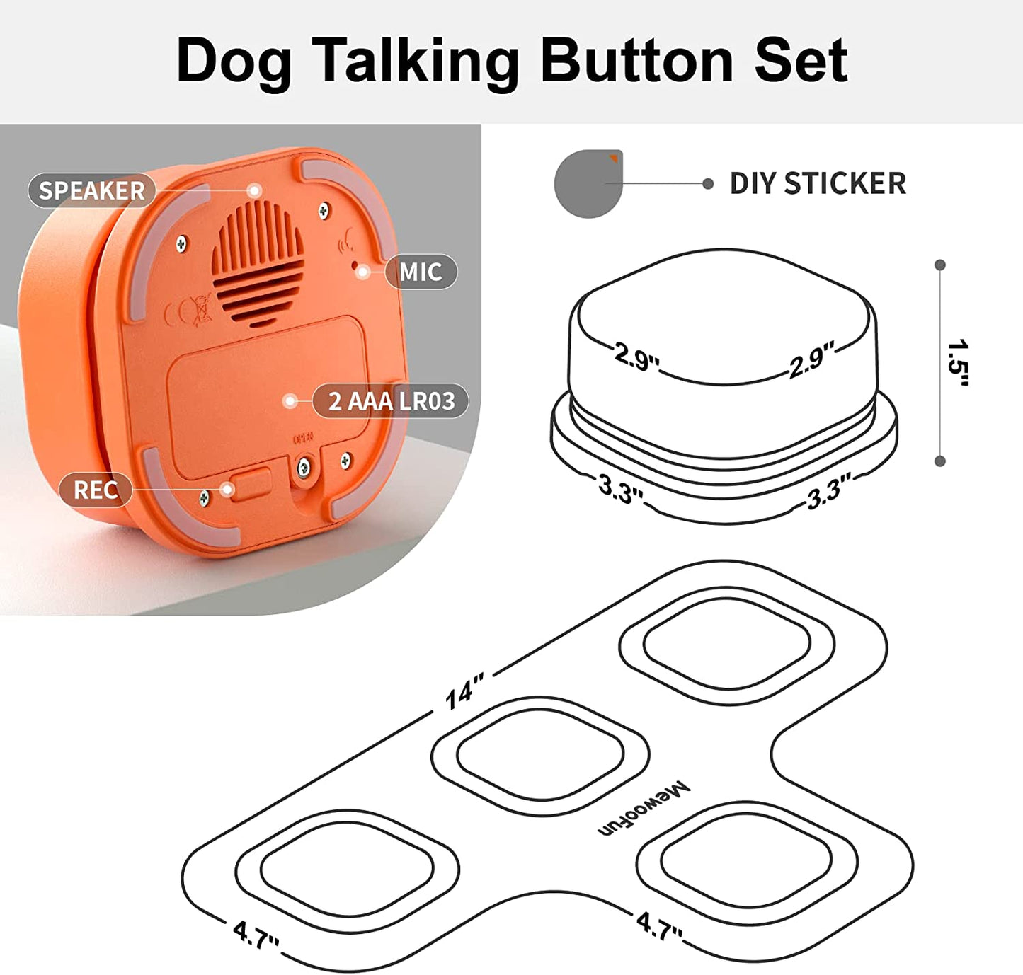 Pet Communication Vocal Training Interactive Toy with Mat