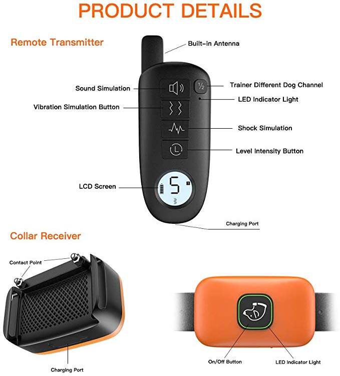 Waterproof Rechargeable Dog Training Collar