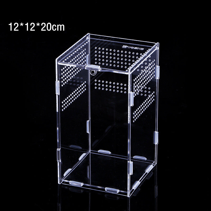 Assembled Acrylic Reptile Terrarium Habitat Breeding Box for Spider