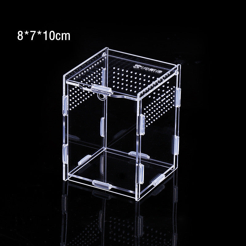 Assembled Acrylic Reptile Terrarium Habitat Breeding Box for Spider