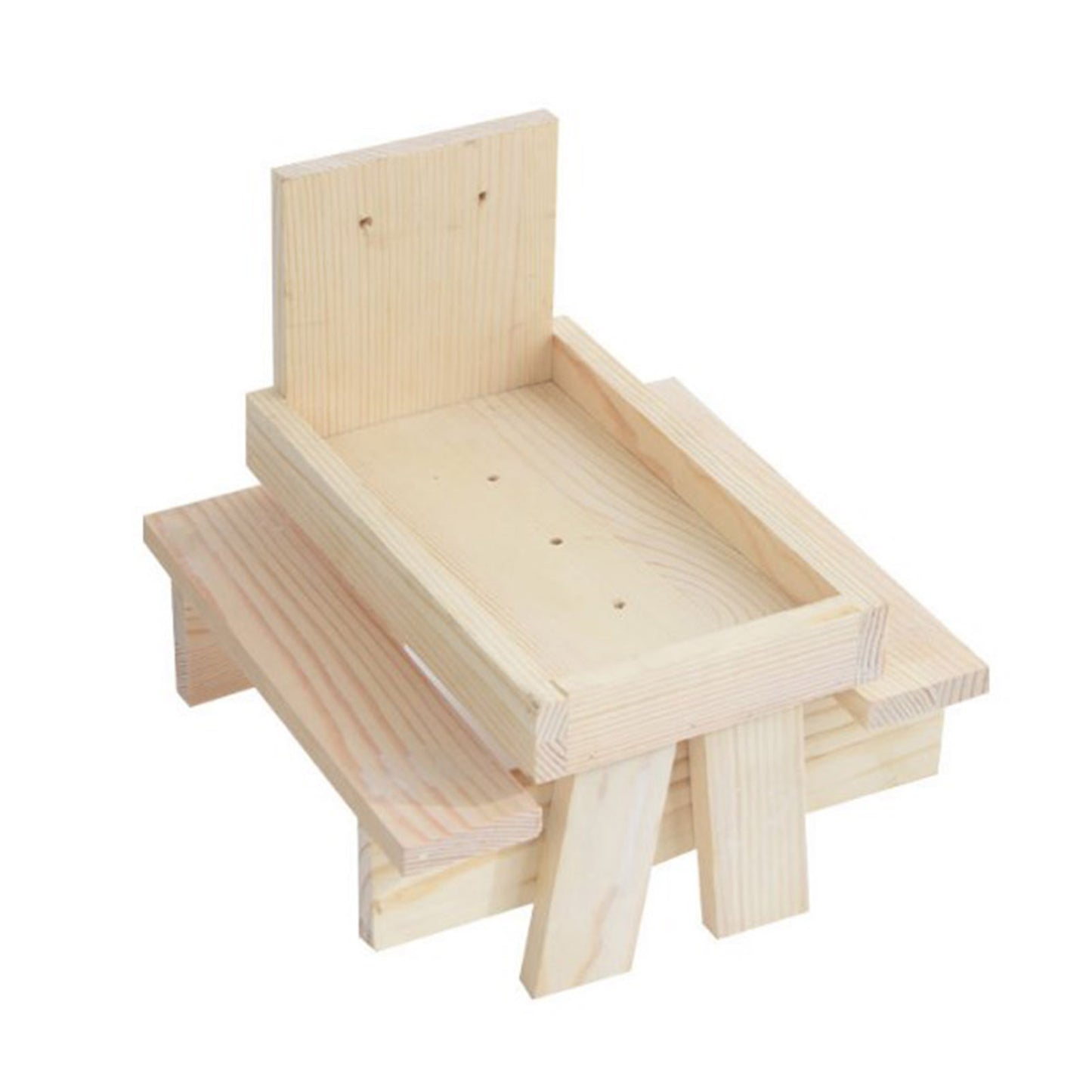 Squirrel Picnic Feeder Bench with Corn Cobs Holder for Backyard Garden