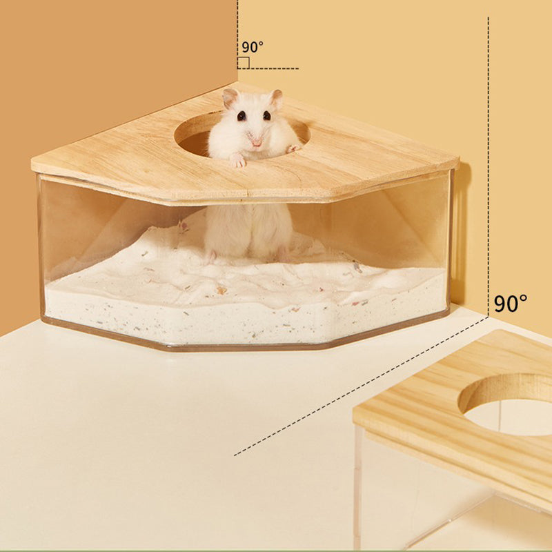 Transparent Sandbox Hamster Bathroom House