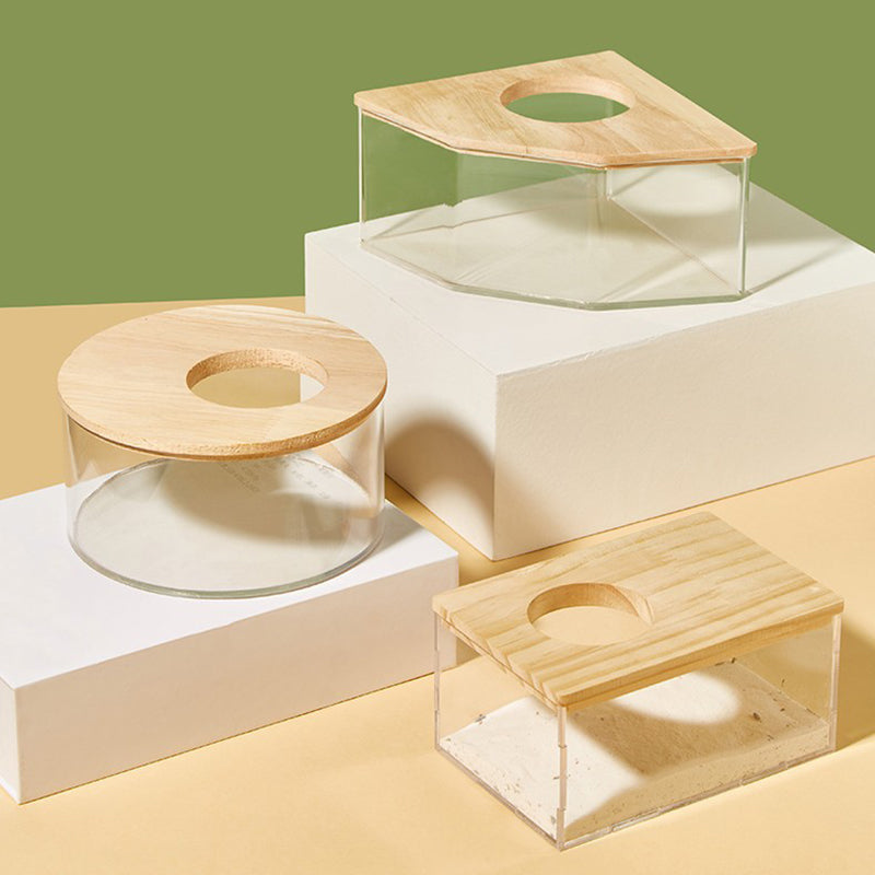 Transparent Sandbox Hamster Bathroom House