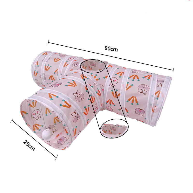 T/Y-shaped Foldable Bunny Hideout Tunnels Tubes Toys
