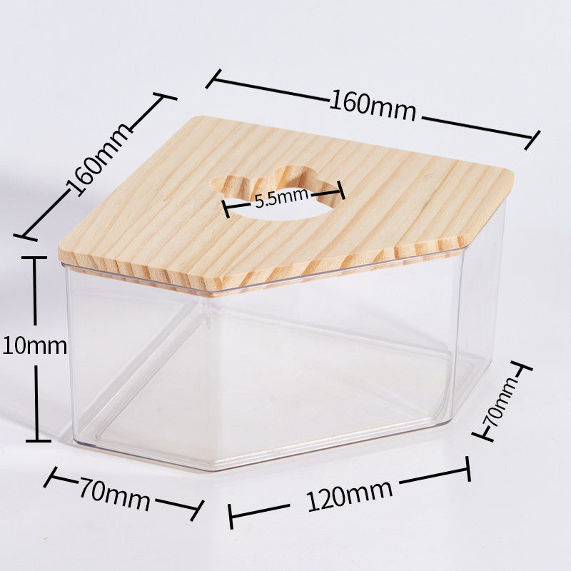 Transparent Sandbox Hamster Bathroom House