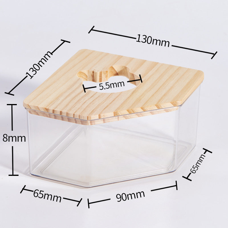 Transparent Sandbox Hamster Bathroom House