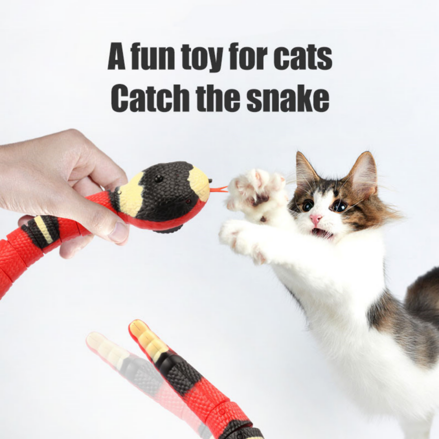 Smart Electric USB Sensing Snake Interactive Toys for Cat