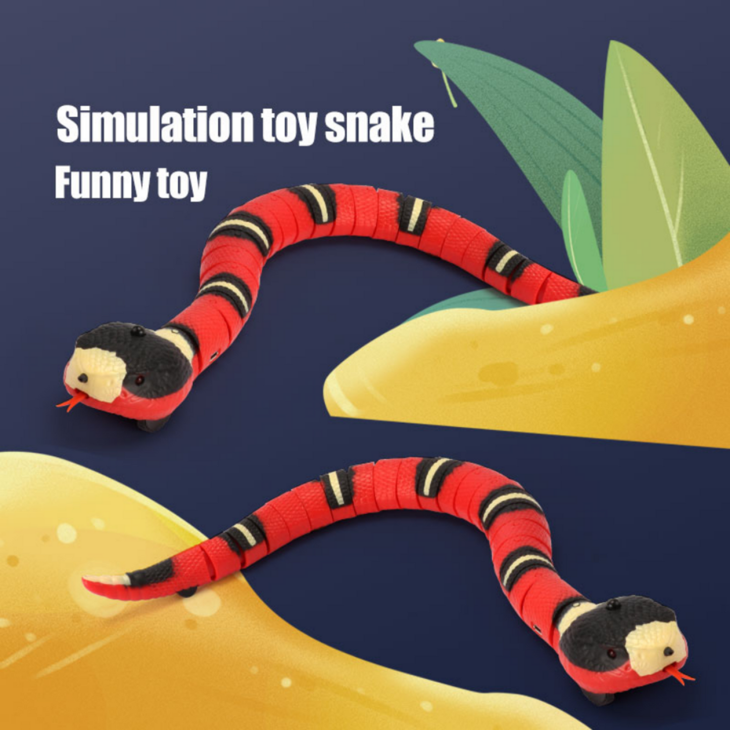 Smart Electric USB Sensing Snake Interactive Toys for Cat