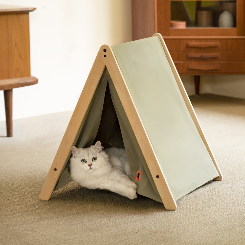 Portable Folding Wooden Cat Hammock Bed Tent