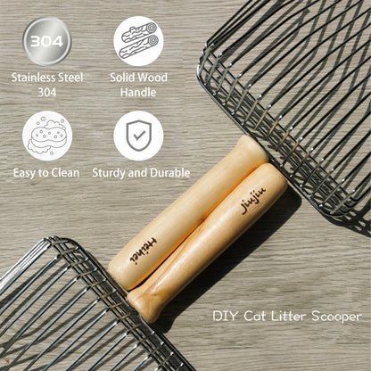 DIY Pet's Name Stainless Steel Litter Scoope