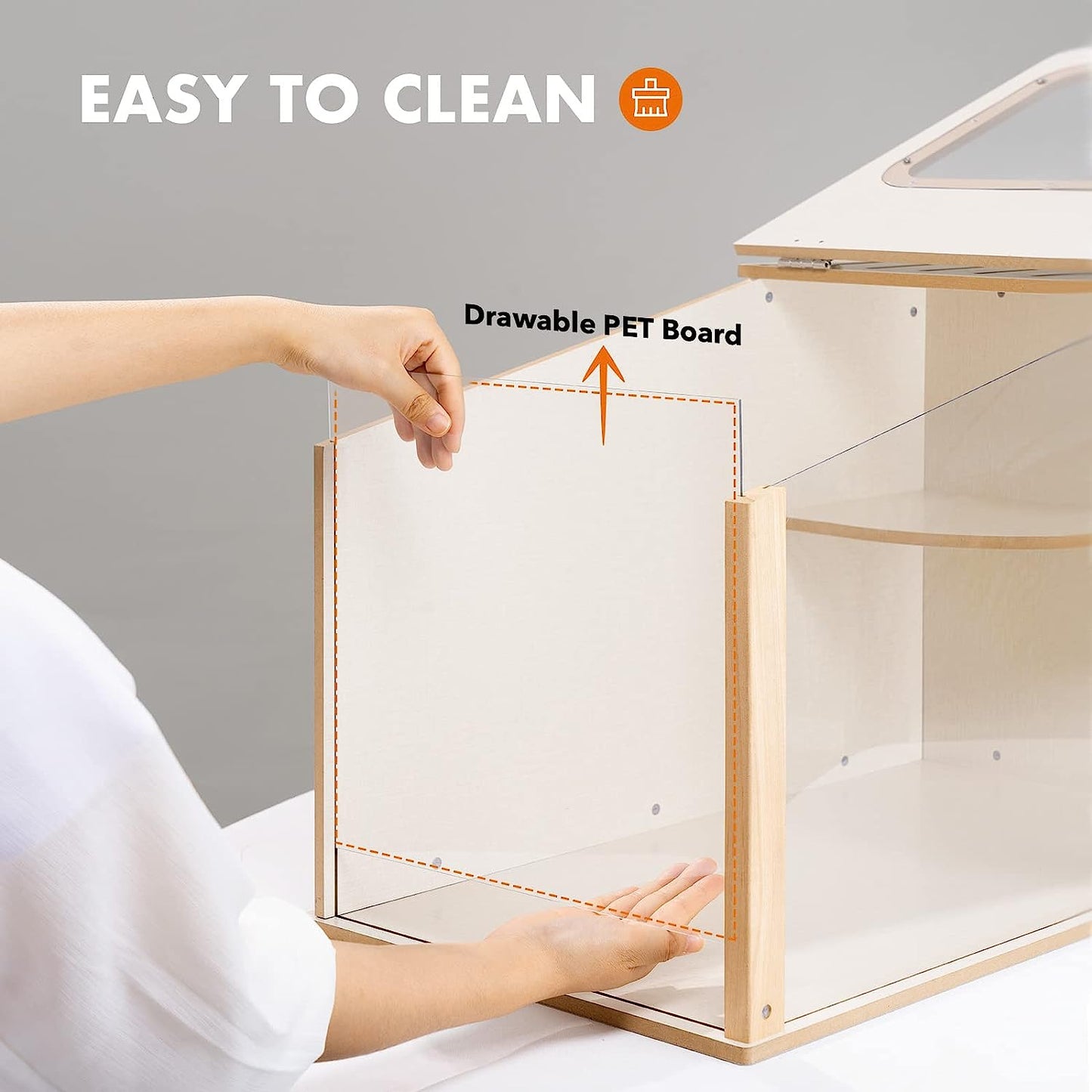 Wooden Visible House Cage for Pet Rat, Hamster, Chinchillas and More