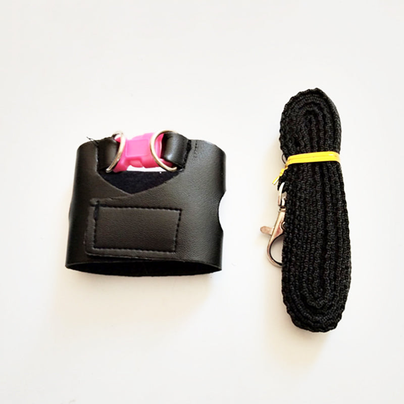 Squirrel PU Leather Vest Harness Lead