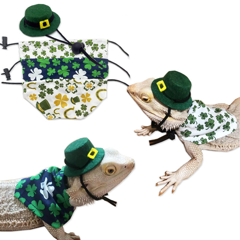 Irish Festival Theme Hat/Cape Set for Lizards or Geckos Decor