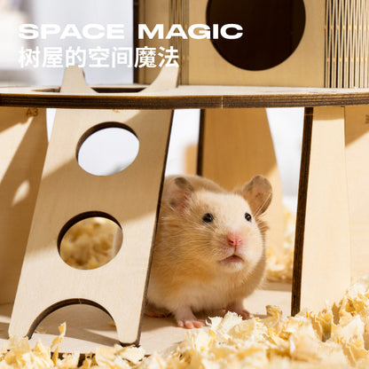 Wooden LOFT Hideaway House for Hamsters