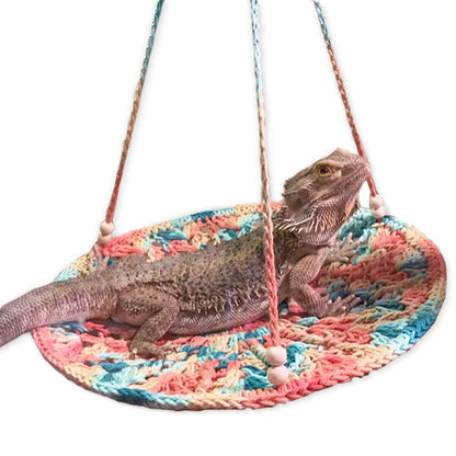 Lizards Geckos Handmade Cotton Hammock Playground