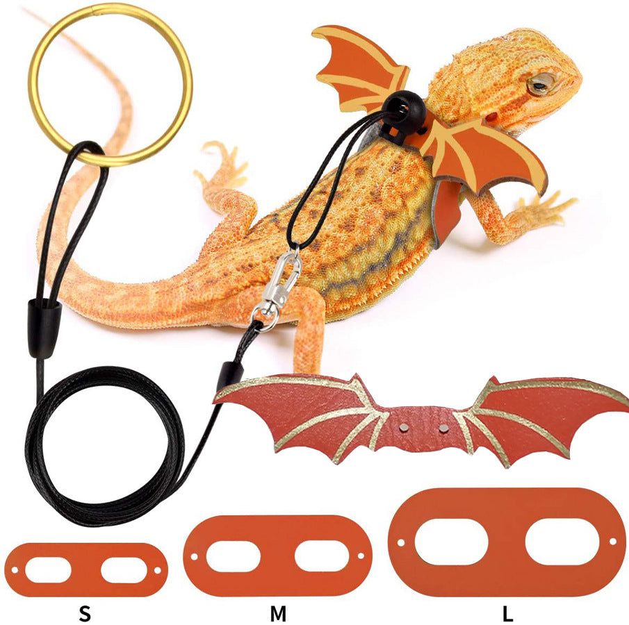 Lizard Split Type Traction Rope Set with Leather Chest Cushion and Ring (3 Sizes in 1)