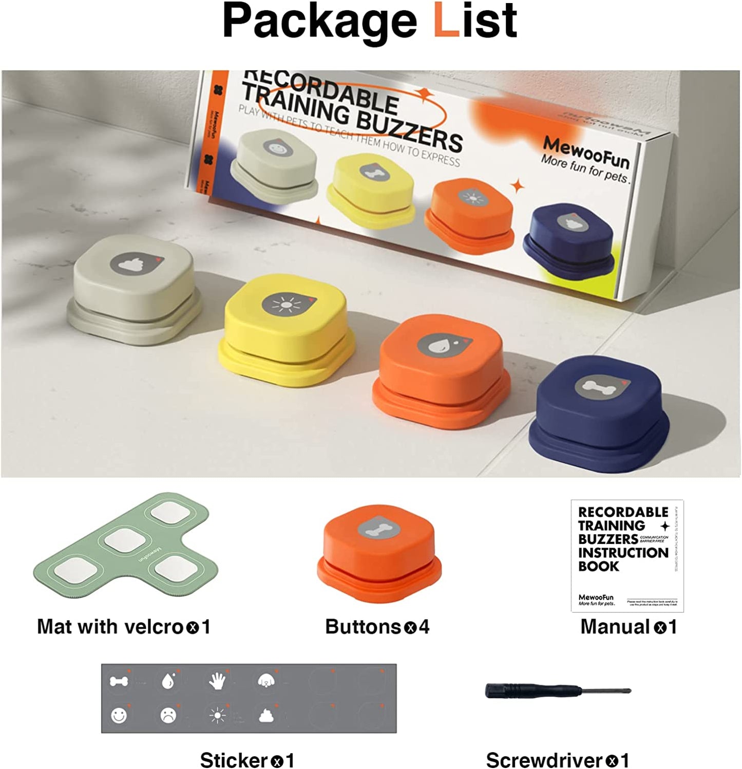 Pet Communication Vocal Training Interactive Toy with Mat