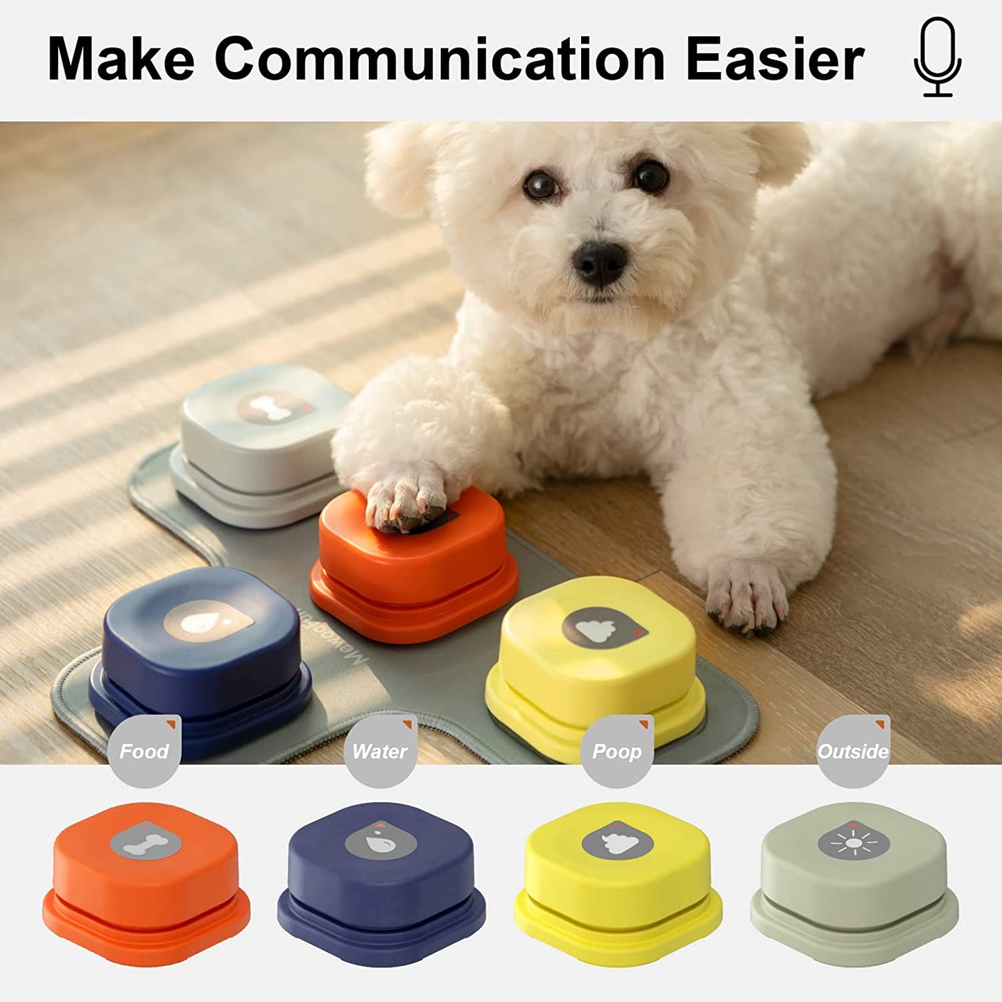 Pet Communication Vocal Training Interactive Toy with Mat