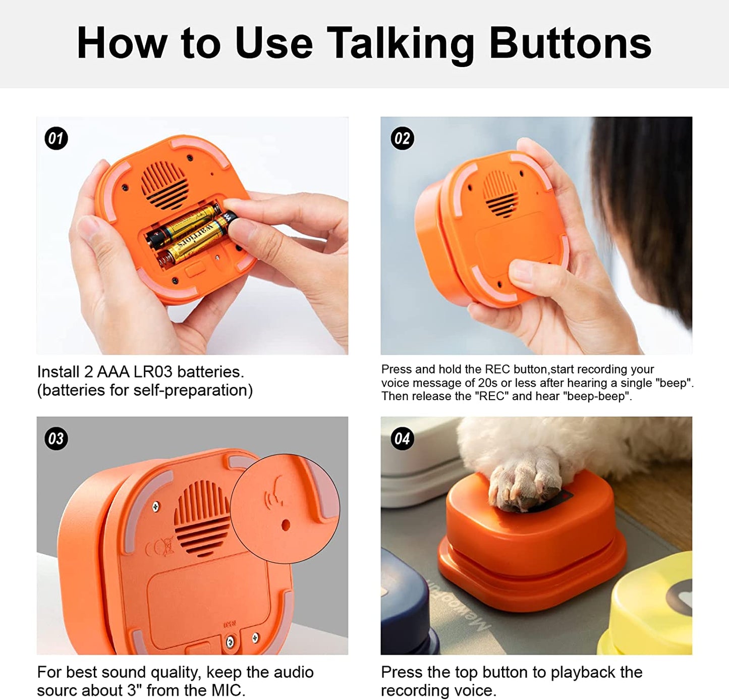 Pet Communication Vocal Training Interactive Toy with Mat