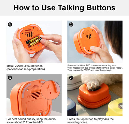 Pet Communication Vocal Training Interactive Toy with Mat