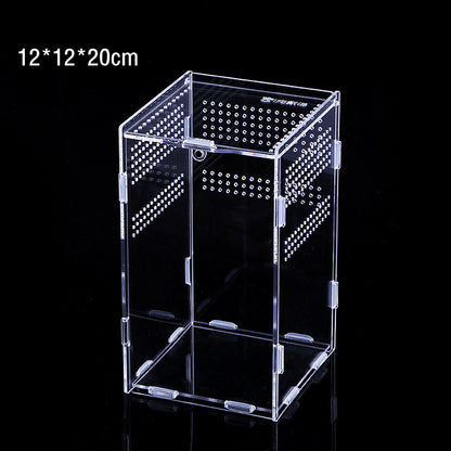 Assembled Acrylic Reptile Terrarium Habitat Breeding Box for Spider