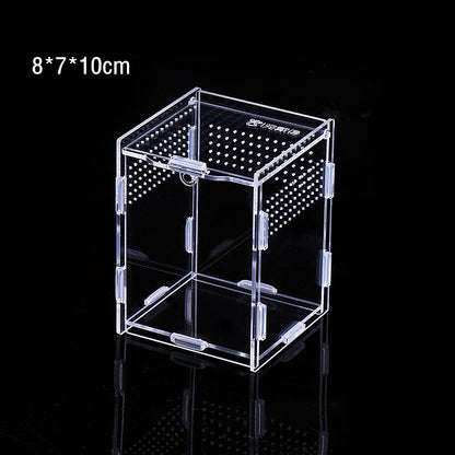 Assembled Acrylic Reptile Terrarium Habitat Breeding Box for Spider