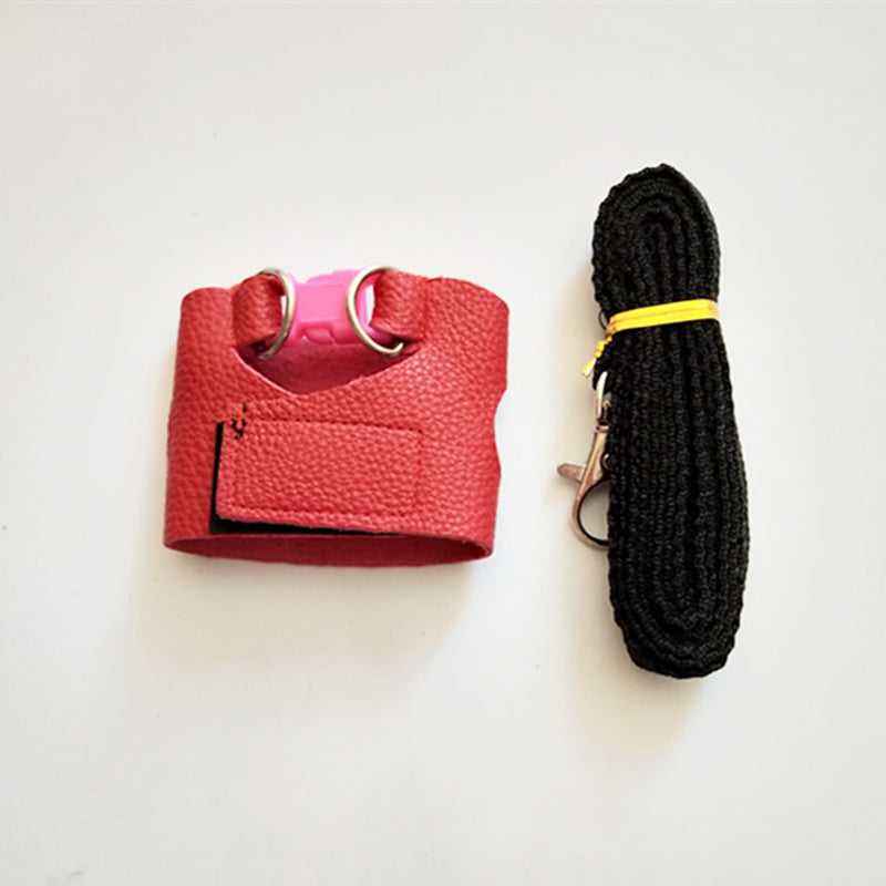 Squirrel PU Leather Vest Harness Lead