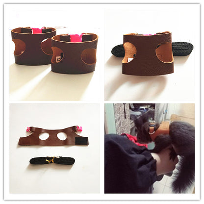 Squirrel PU Leather Vest Harness Lead