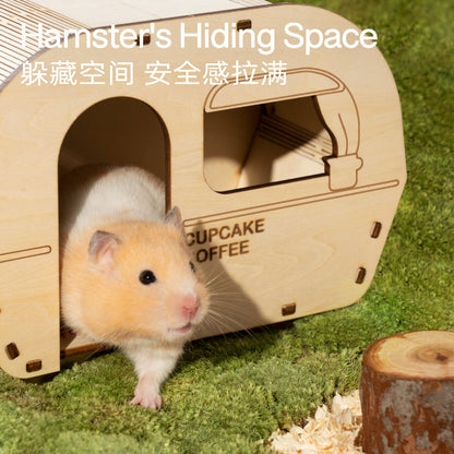 Coffee and Breakfast Car Shaped Hamster Chinchilla Cage House
