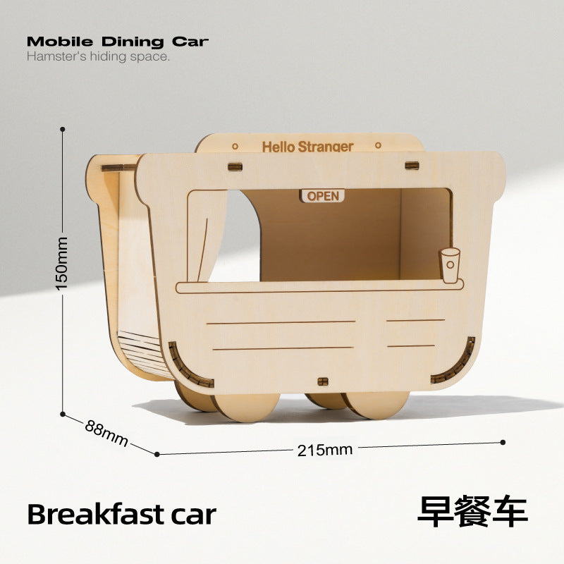 Coffee and Breakfast Car Shaped Hamster Chinchilla Cage House