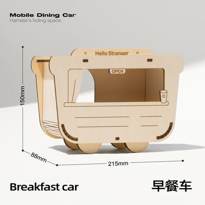 Coffee and Breakfast Car Shaped Hamster Chinchilla Cage House