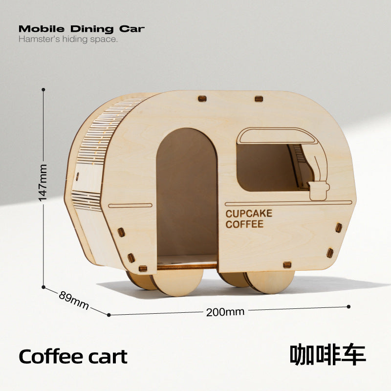 Coffee and Breakfast Car Shaped Hamster Chinchilla Cage House