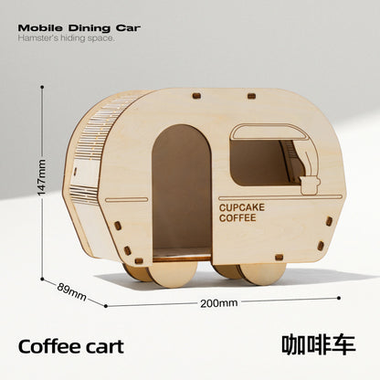 Coffee and Breakfast Car Shaped Hamster Chinchilla Cage House