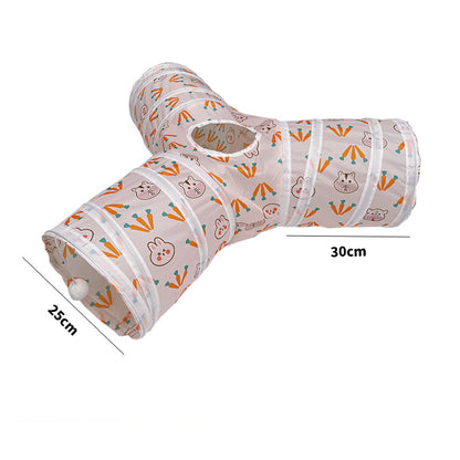 T/Y-shaped Foldable Bunny Hideout Tunnels Tubes Toys