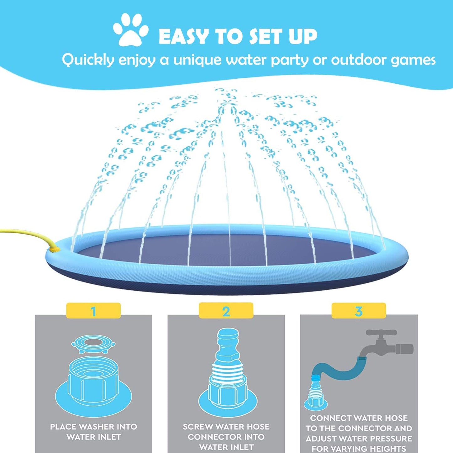 Dog Splash Sprinkler Pad