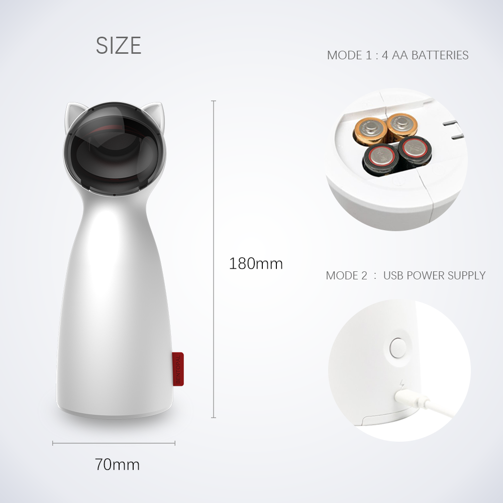 Automatic Handheld  LED Laser Interactive Smart Toy for Cat