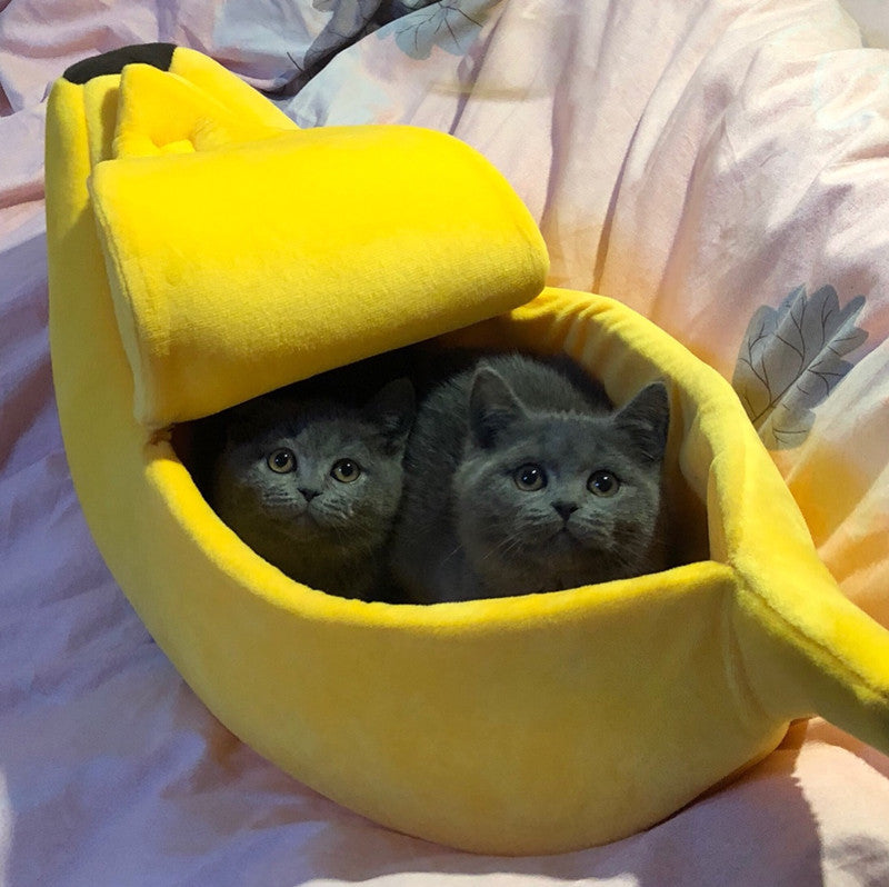 Cute Banana Cat Bed House
