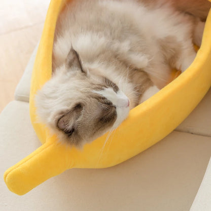 Cute Banana Cat Bed House