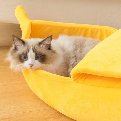 Cute Banana Cat Bed House