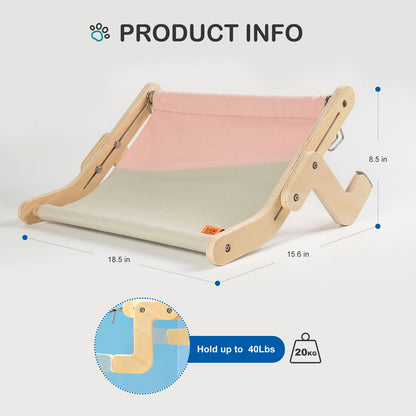Solid Wood Sturdy Cat Window Perch Cat Window Hammock Seat