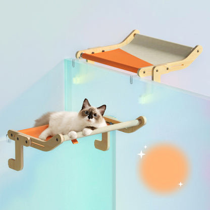 Solid Wood Sturdy Cat Window Perch Cat Window Hammock Seat