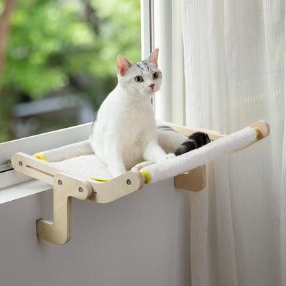 Winter Season Cat Window Perch with Washable Warm Fabric