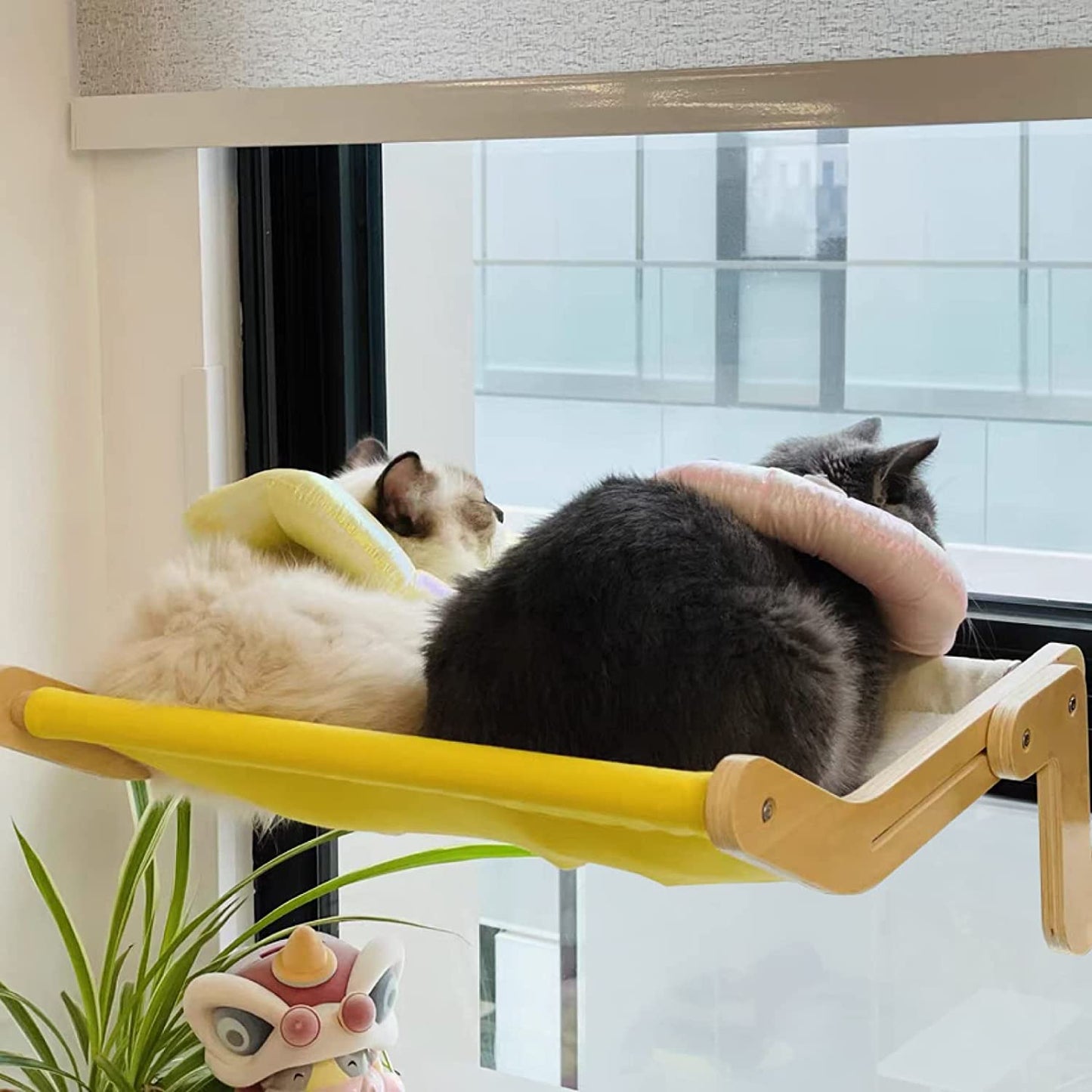 Solid Wood Sturdy Cat Window Perch Cat Window Hammock Seat
