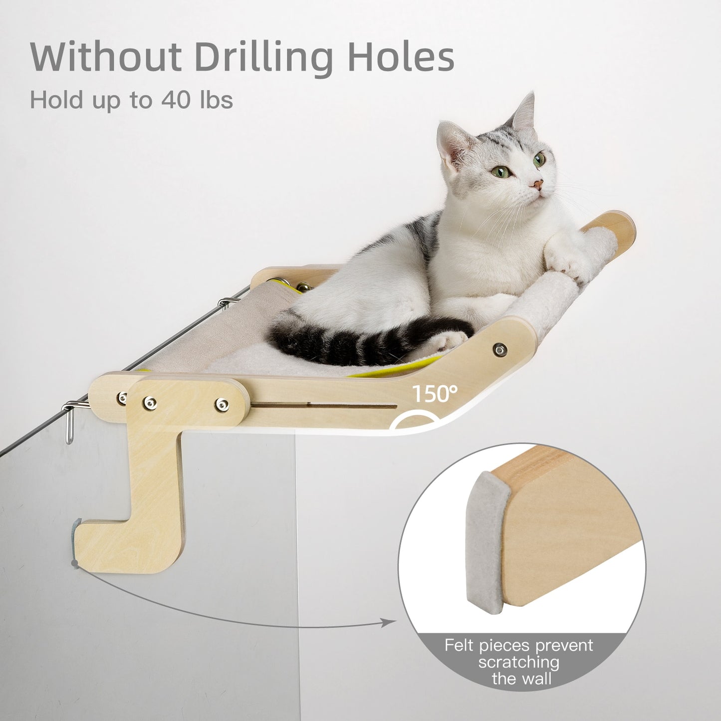 Winter Season Cat Window Perch with Washable Warm Fabric