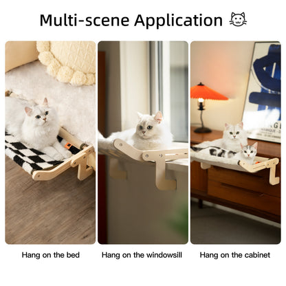 Winter Season Cat Window Perch with Washable Warm Fabric