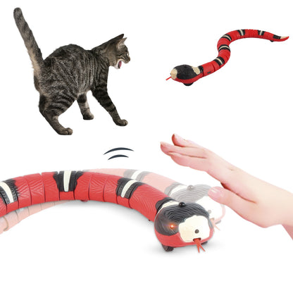 Smart Electric USB Sensing Snake Interactive Toys for Cat